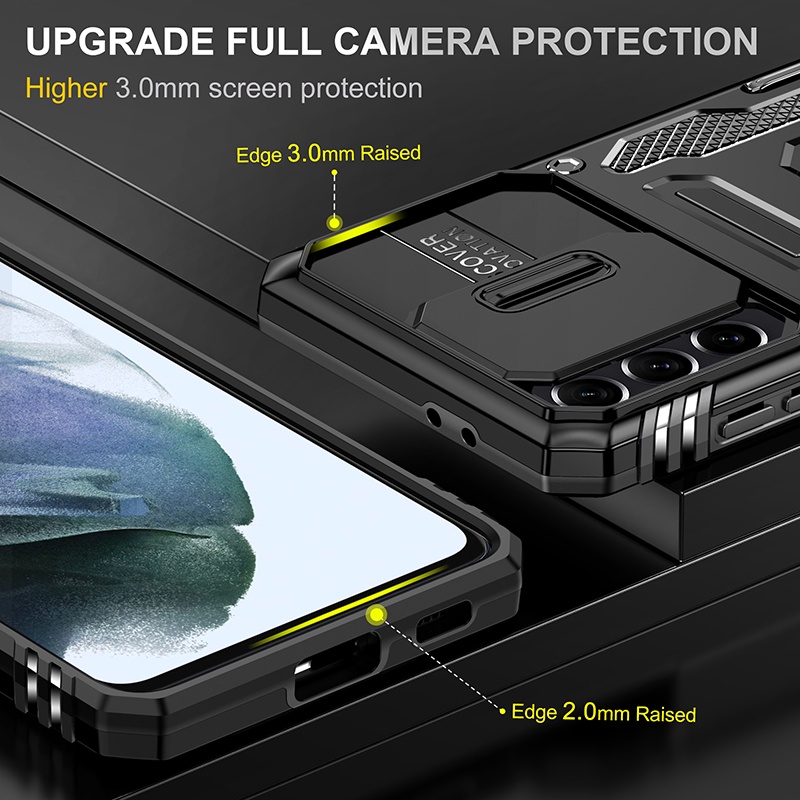 Ốp Điện Thoại Chống Sốc Có Vòng Đỡ Từ Tính Cho Samsung Galaxy S21 FE S22 S22 Plus S22 Ultra M52 5G M53 A03 Core