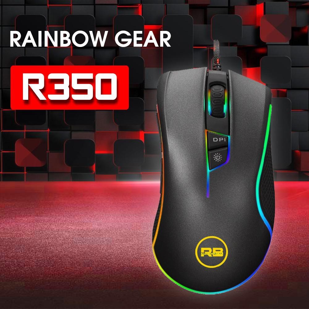 [Gaming Mouse] Chuột chuyên Game 7D Rainbow R350, Led RGB, DPI 4000 (Đen) - Nhất Tín Computer