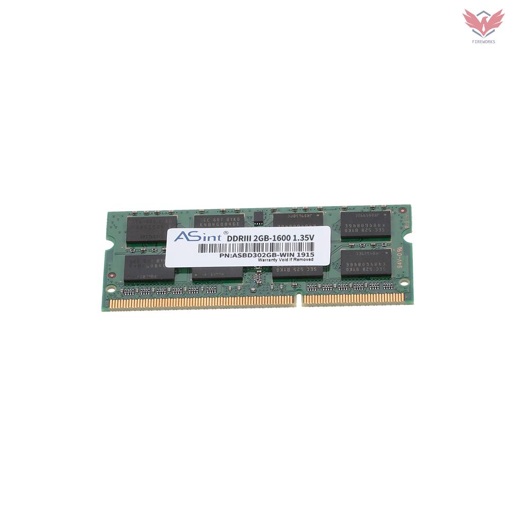 Thẻ Nhớ Laptop Asint So-Ddr3-1600 - 2gb Ddr3 1600mhz 1.35v Ram 204pin 2gb | BigBuy360 - bigbuy360.vn