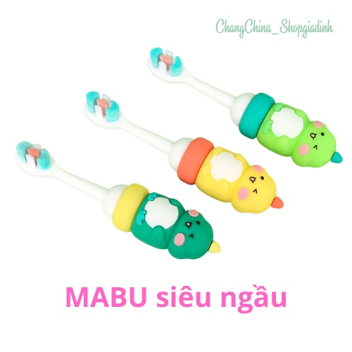 Bàn chải đánh răng cho bé cầm tay sillicon sợi lông mềm mại