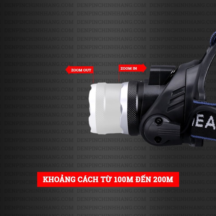 Đèn pin đội đầu LHL 10W có zoom xa gần mới