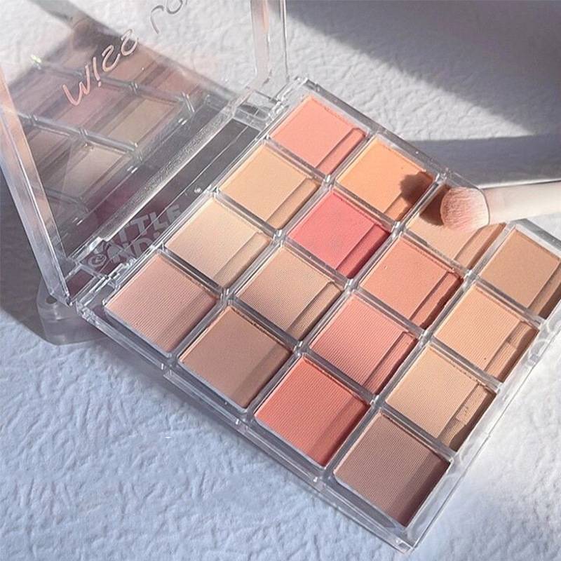 [Hàng mới về] Bảng phấn mắt Miss lara 16 màu sắc hiệu ứng lì/ ánh nhũ chống nước bền màu lâu trôi