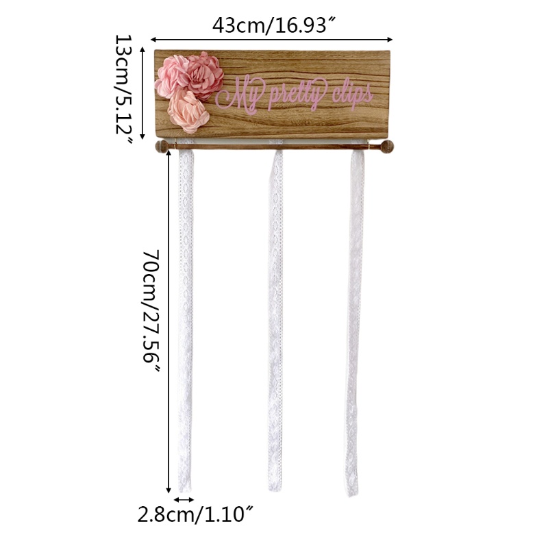 Giá Đỡ Kẹp Tóc / Nơ Bằng Gỗ Độc Đáo Trang Trí Sắp Xếp Gọn Gàng
