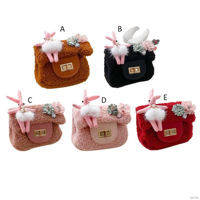 Se7en Korean Kids Cute Little Rabbit Shoulder Bag Fashion Girl Crossbody Bag for 2-5Y