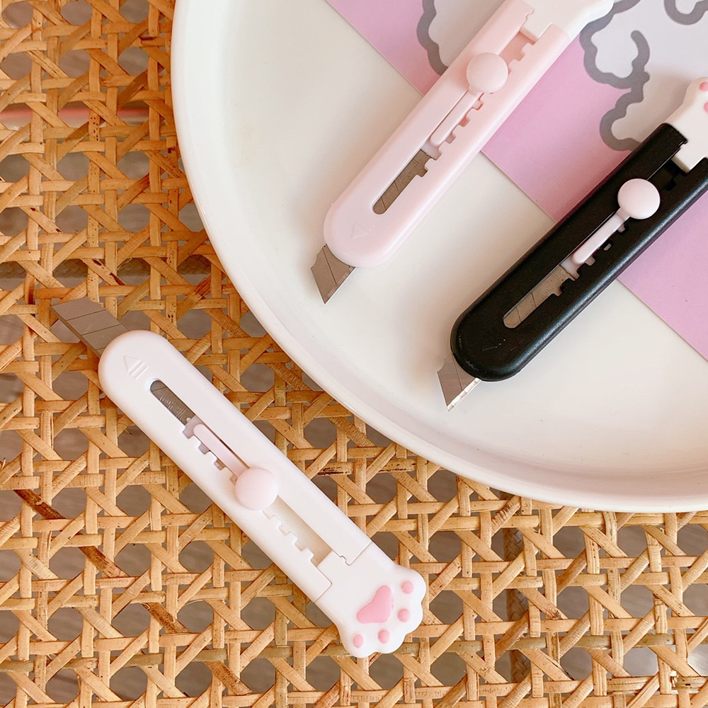 Dao Rọc Giấy Mini, Nhỏ Xinh Hình Bàn Chân Mèo Cute Dễ Thương Warm&amp;Cute A200