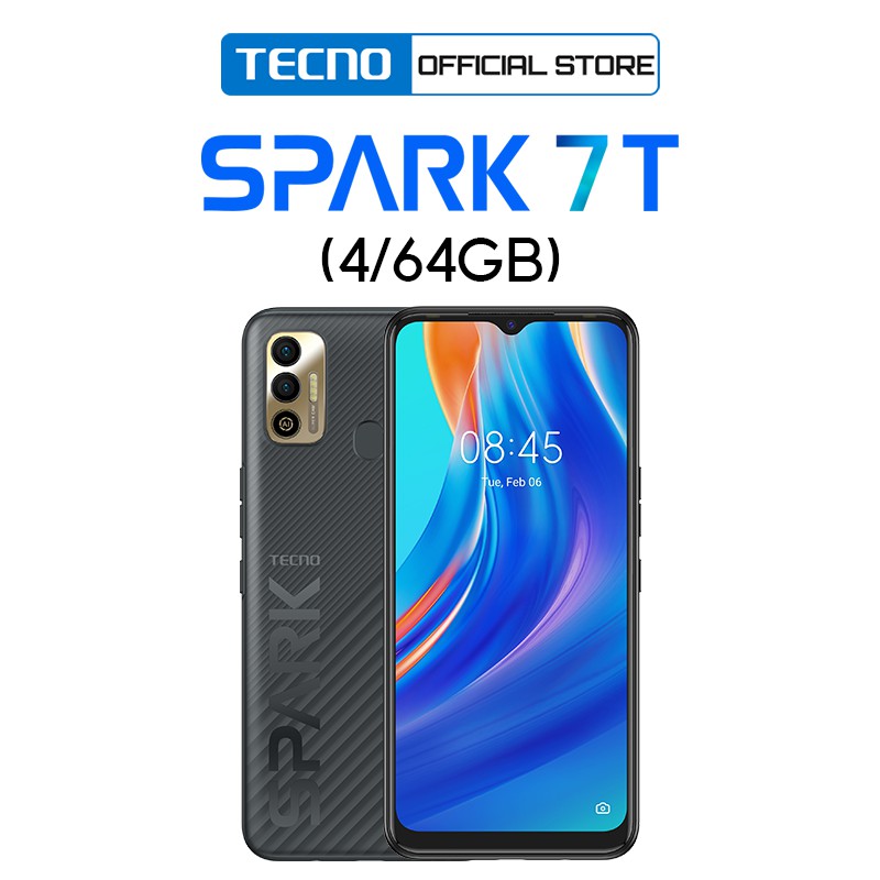 Điện thoại TECNO SPARK 7T | 4GB/64GB | Pin 6000 maH | Camera kép 48MP | HÀNG CHÍNH HÃNG
