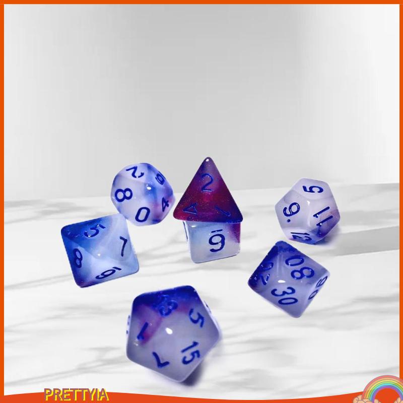 7 Xúc Xắc Đa Diện Phát Sáng Trong Bóng Tối Cho DND RPG MTG