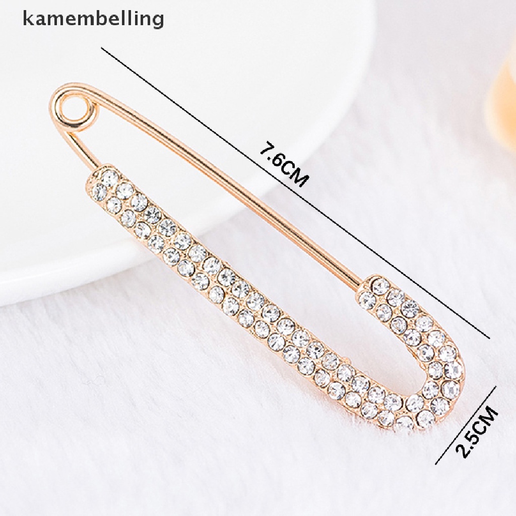 Kamembelling Kẹp Cài Khăn Choàng / Áo Khoác Cardigan / Đầm Bằng Kim Loại Đính Đá Pha Lê Thời Trang An Toàn