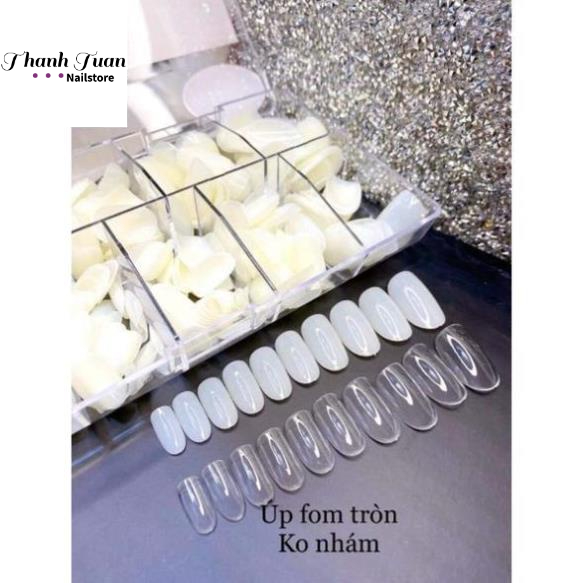 Hộp móng úp HSM các loại Tem đen (nhám sẵn) và tem hồng (trơn)  - Phụ kiện đồ nail