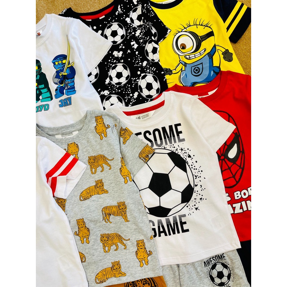 Set 2 Bộ cotton HM bé trai dư xịn sz 2-10y
