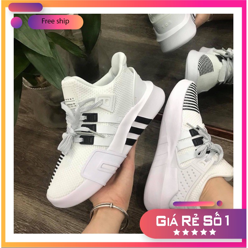 [FULL BOX+VIDEO] Giày Sneaker EQT Đen Trắng Phản Quang