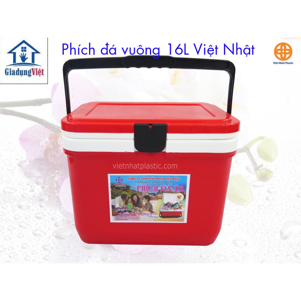 [Nhựa Việt Nhật] Phích Đá Vuông 16L Việt Nhật