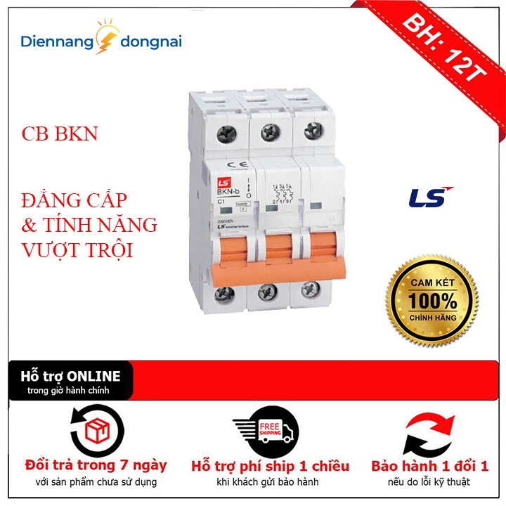 CB TÉP, CẦU DAO TỰ ĐỘNG LS 3 PHA 6-10-16-20-25-32-40-50-63A