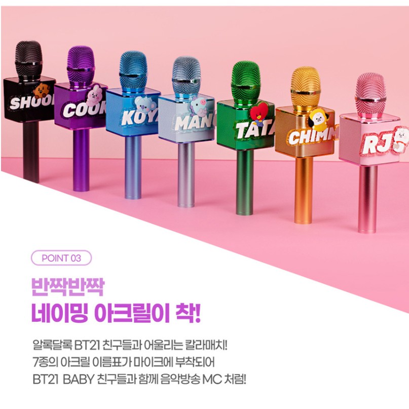 Micro không dây kết nối bluetooth hình BTS BT21