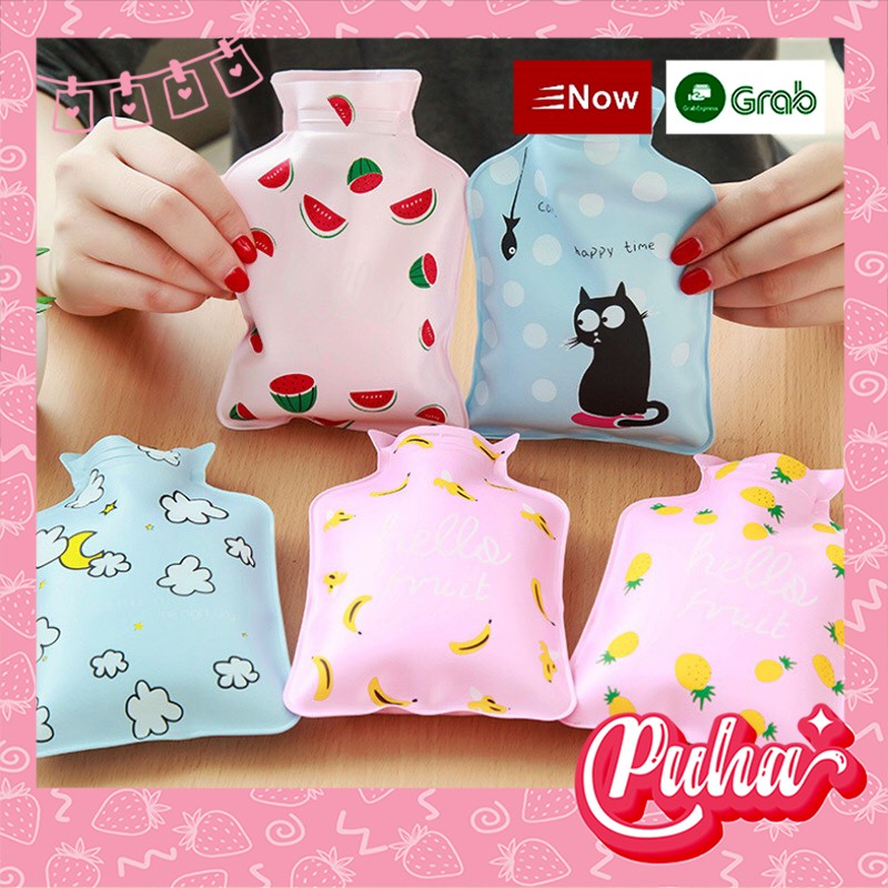 Túi sưởi chườm nóng lạnh giữ nhiệt mini Puha 100ml hình quả bơ.