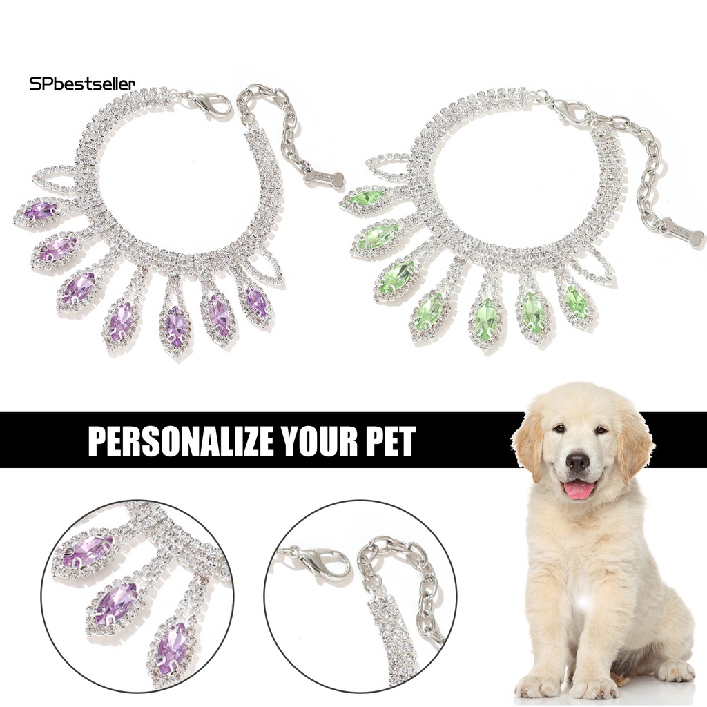Vòng cổ Mặt Hình Thú Cưng Đính Đá Lấp Lánh