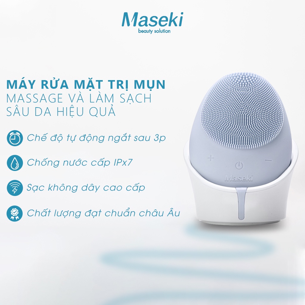 [BH 24 THÁNG] Máy rửa mặt masage Nhật Bản Maseki, Chăm sóc da sạch sâu và đẩy mụn hiệu quả