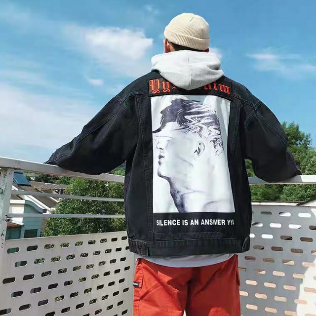 [Loại 1] Áo khoác jean nam nữ Unisex cổ điển Denim 2 màu xanh và đen hàng chuẩn shop loại 1