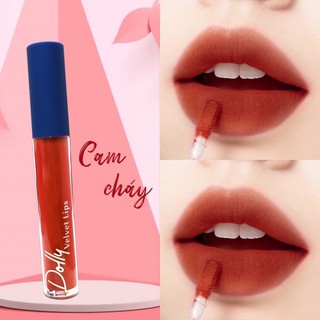 Son dolly velvet blue màu cam cháy siêu hot