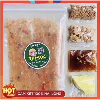 Bánh tráng dẻo tôm chấm me, bơ, đậu phộng