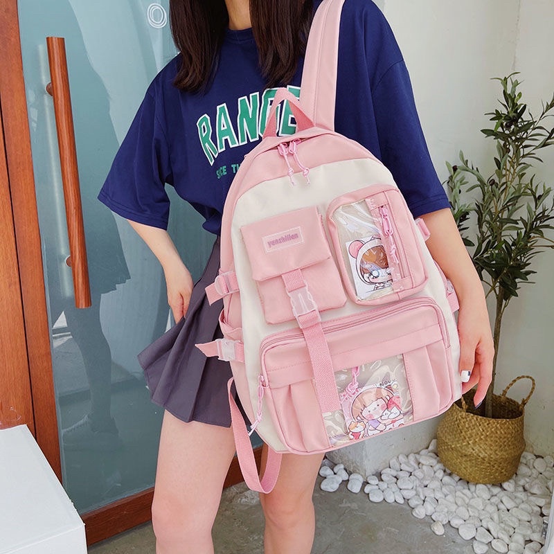 Balo nữ đi học thời trang Ulzzang Hàn Quốc, cặp sách đẹp hàng cao cấp dễ thương