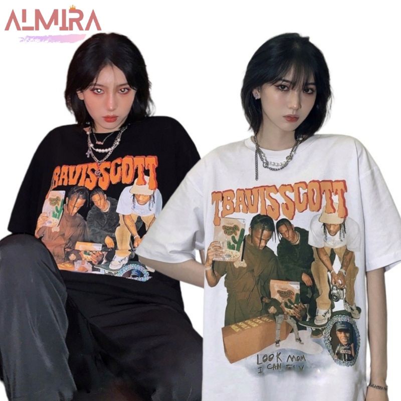 Áo Thun Form Rộng TRAVISSCOTT Cực Hót, Áo Phông Tay Lỡ Oversize Unisex