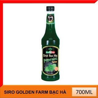 Siro Golden Farm Hương Bạc Hà Chai Nhựa 700ml