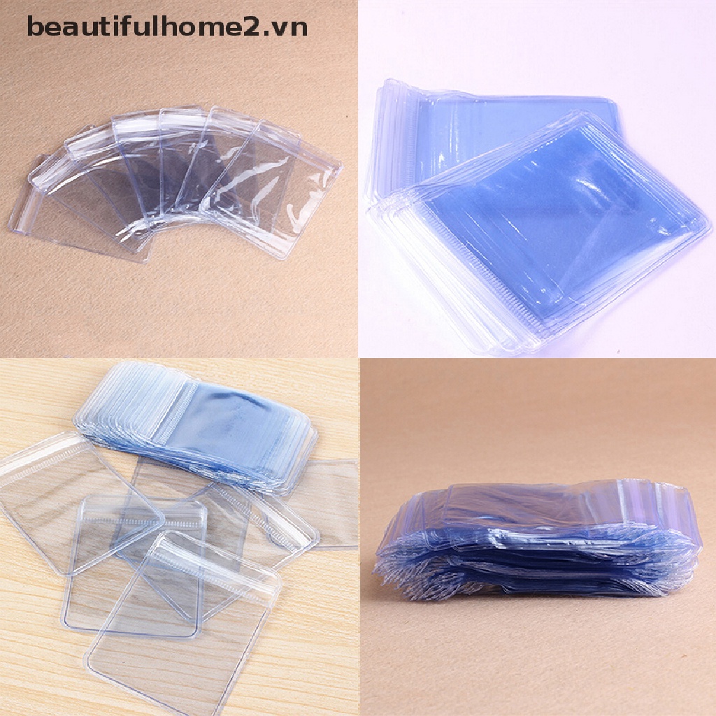 Bộ 100 Túi Đựng Tiền Xu Bằng Nhựa PVC Trong Suốt