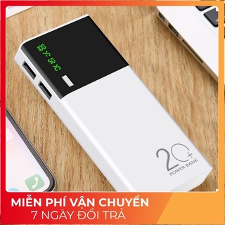 [SS] Sạc dự phòng 30000 mAh 2 cổng USB Sạc nhanh,màu trắng nhỏ gọn tiện lợi Tích Hợp Sạc Nhanh (cao_nhien_thith)