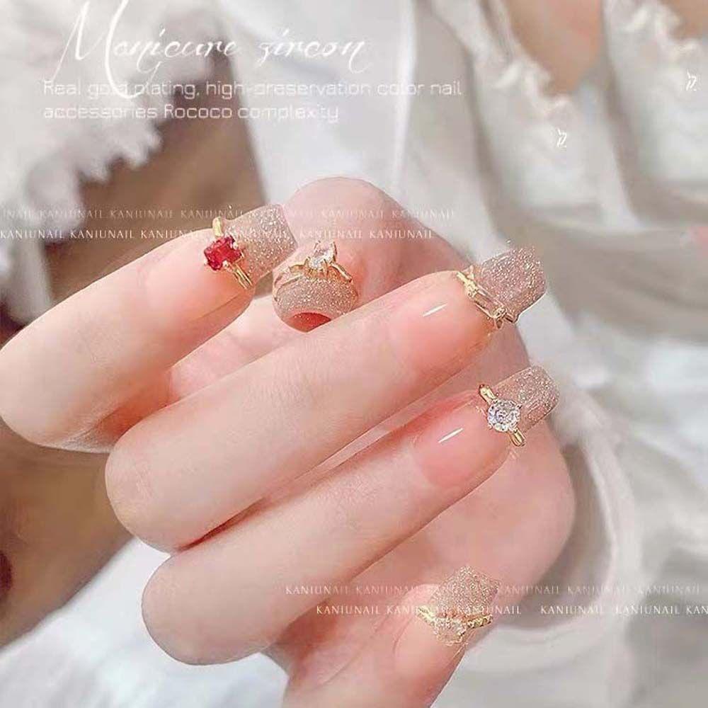 Phụ Kiện Trang Trí Móng Tay Nghệ Thuật Bằng Hợp Kim Họa Tiết 3D Lấp Lánh|Phụ Kiện Trang Trí Móng Tay Xinh Xắn|Phụ Kiện Nhẫn Trang Trí Móng Tay Xinh Xắn Charms
