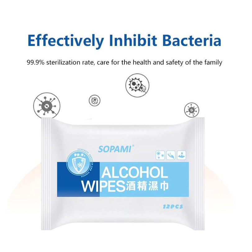 Khăn ướt lau tay có cồn diệt khuẩn ALCOHOL WIPES - GD200