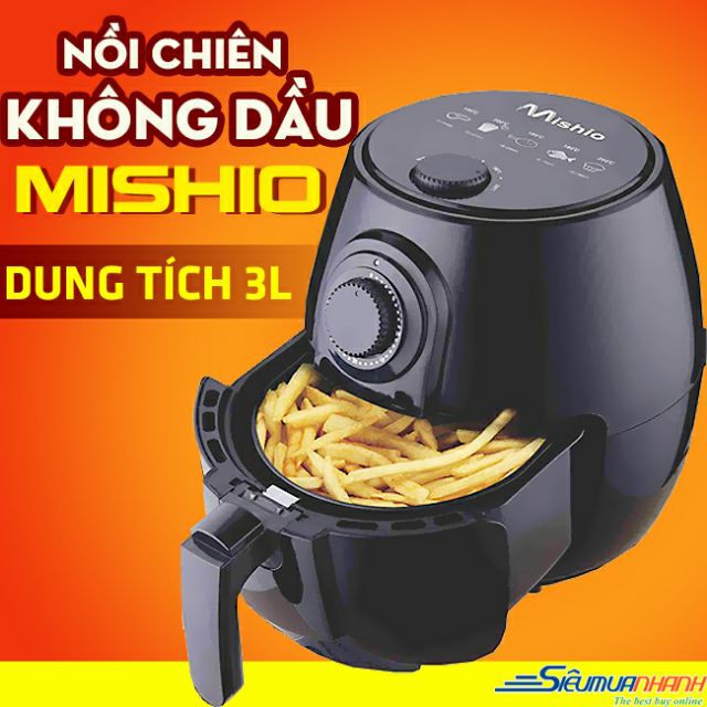 NỒI CHIÊN KHÔNG DẦU MISHIO MK-01 3,8L