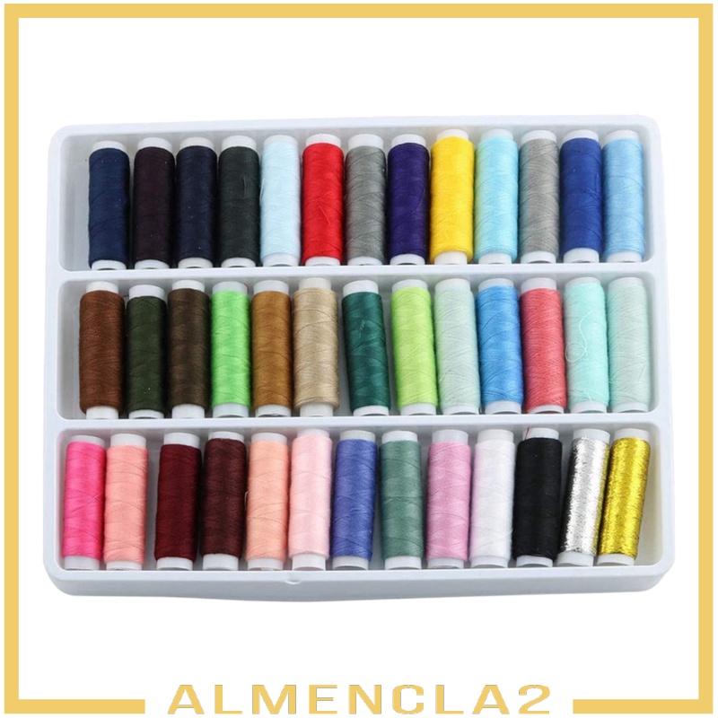 [ALMENCLA2] 200Yards Overlock Polyester Thread Sewing 39color for Hand Sewing Embroidery