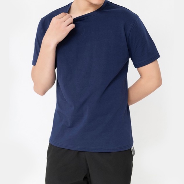 Áo thun nam chất liệu cotton co giãn 4 chiều Alan Store, áo phông nam cổ tròn