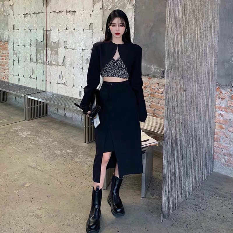 Set váy đen cổ điển retro siêu sang chảnh | BigBuy360 - bigbuy360.vn