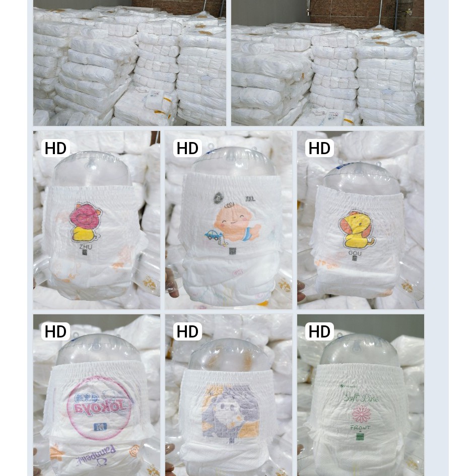 50 chiếc tã trần dán/quần Home baby 50S/ 50M/50L/500Xl/50XXL/50XXXL