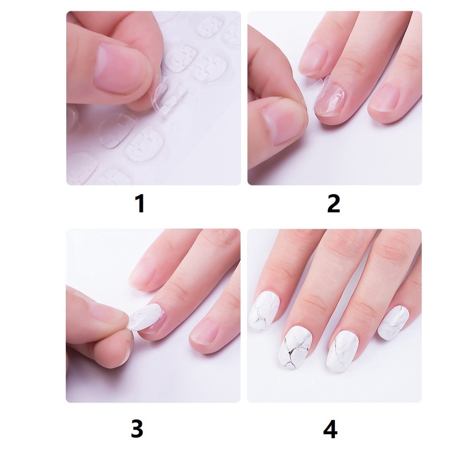 24 Móng Tay Giả Tông Lì Trang Trí Nghệ Thuật Cho Nữ