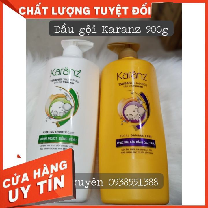 Dầu gội KARANZ STUBAKI 900g   giúp suôn mượt bồng bềnh, phục hồi cân bằng cấu trúc cải thiện khô xơ hư tổn tóc