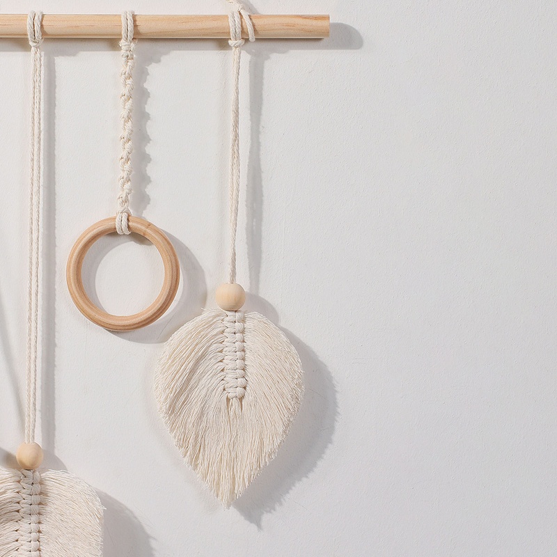 Thảm Dệt Treo Tường Kèm Giá Đỡ Cây Cảnh Trang Trí Phong Cách Boho