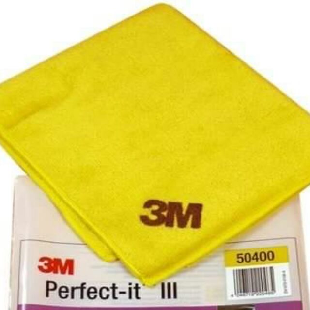 Khăn Lau Chuyên Dụng 3M 50400 dành cho Ô tô, kết cấu sợi Microfiber chống trầy xước, màu vàng