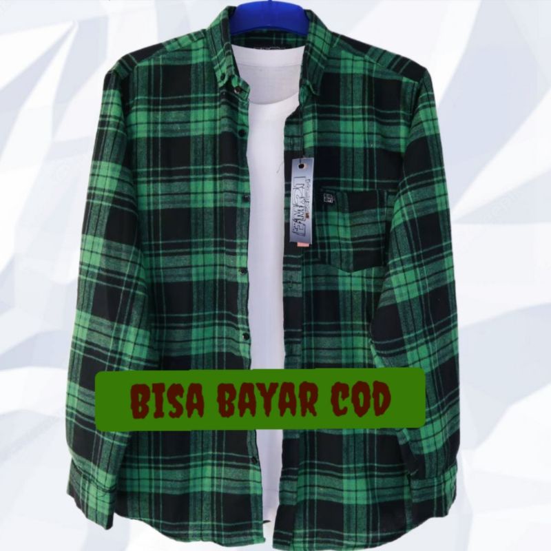 Áo Sơ Mi Flannel Dài Tay Dáng Ôm Màu Xanh Rêu Thời Trang Cao Cấp 007 Cho Nam