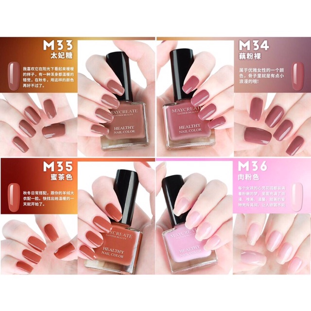 [M21-M40] Sơn Móng Tay Lột Healthy Nail Color - Maycreate Ken93[sale99]