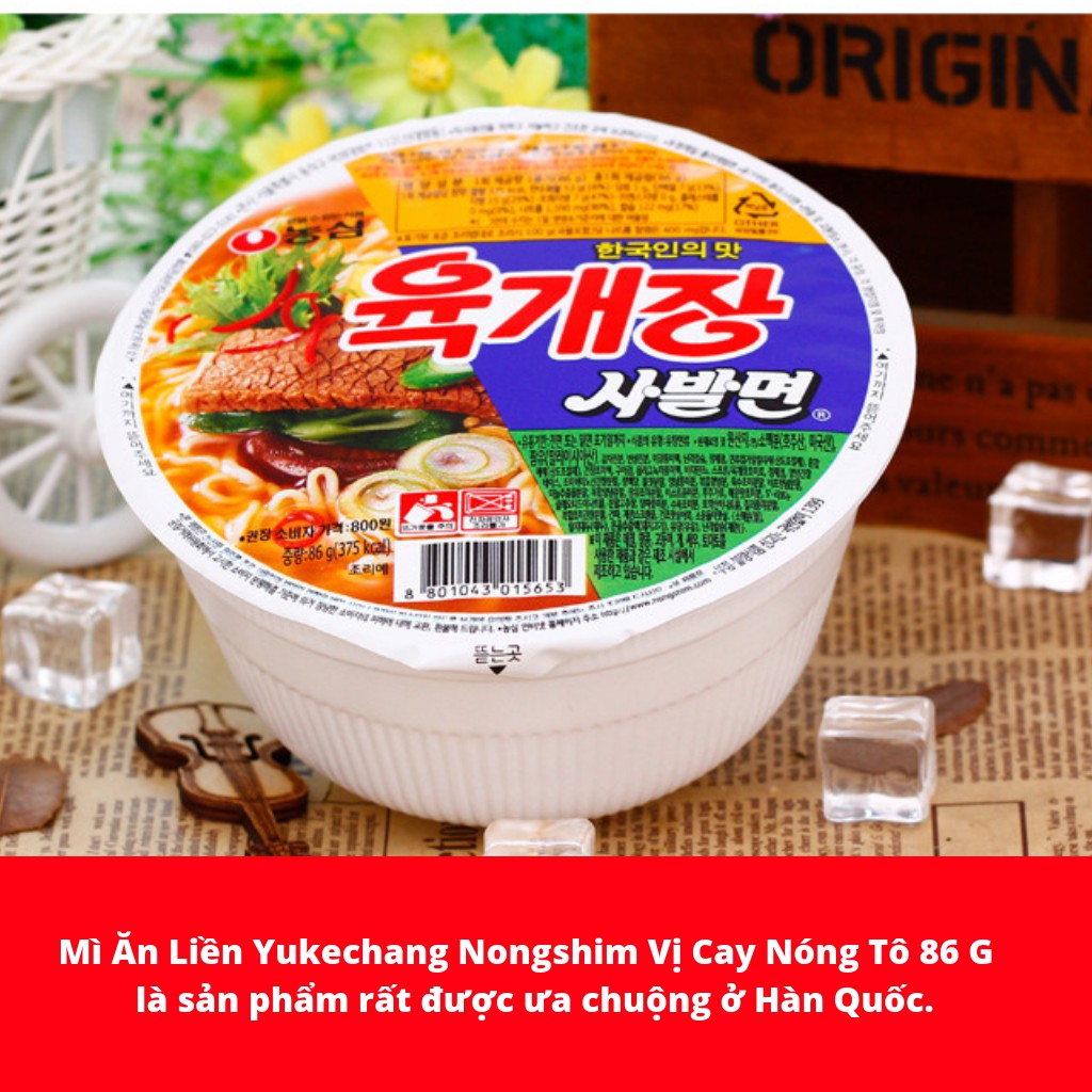 MÌ ĂN LIỀN YUKECHANG NONGSHIM VỊ CAY NÓNG TÔ 86G