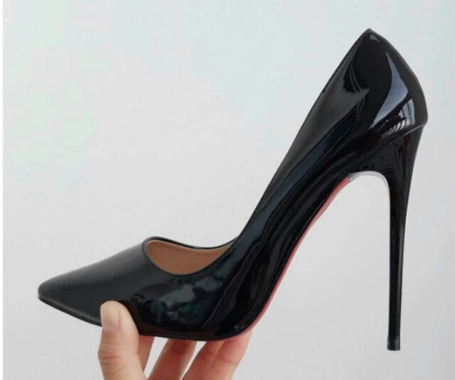 Cao gót màu đen da bóng 11p | BigBuy360 - bigbuy360.vn