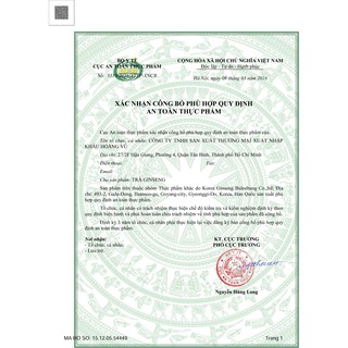 HỘP 100 GÓI TRÀ SÂM BULEEBANG HÀN QUỐC
