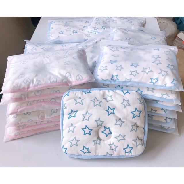 Gối xô cho bé sơ sinh hình tim sao
