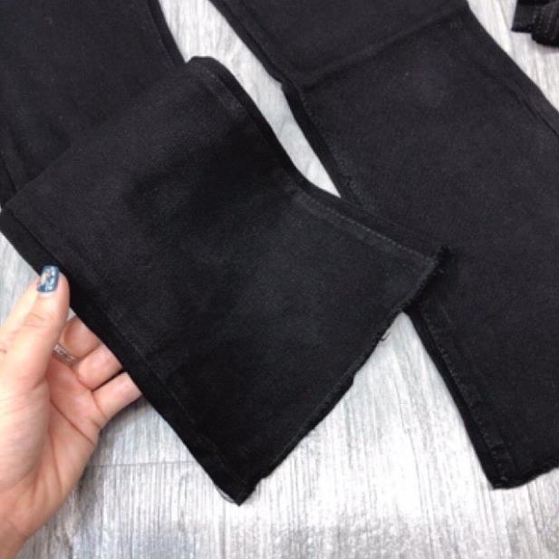 < BIGSIZE 39-95KG> Quần jean Giấy Skinny Nữ Ống Loe Đen Trơn, Co giãn 4 chiều, cạp cao tôn dáng | BigBuy360 - bigbuy360.vn