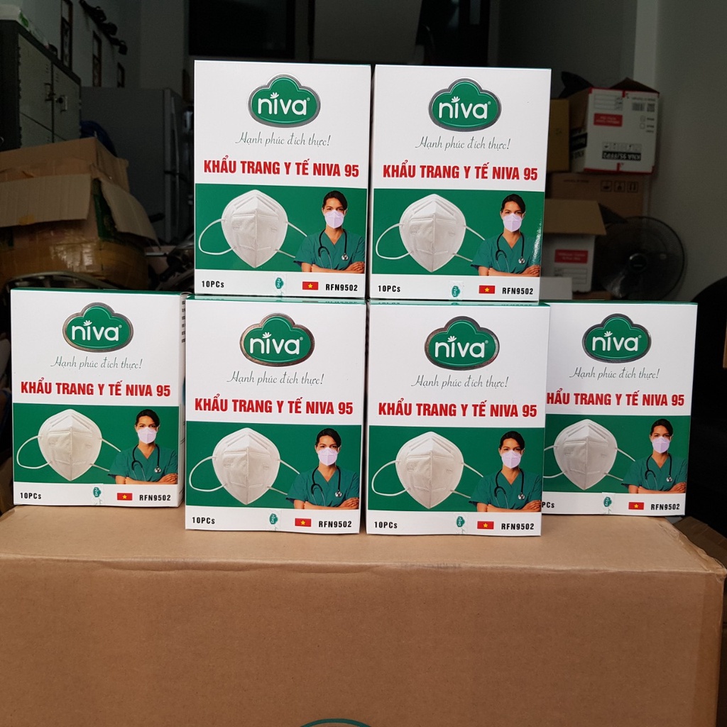 HỘP 10 CHIẾC KHẨU TRANG Y TẾ NIVA N95
