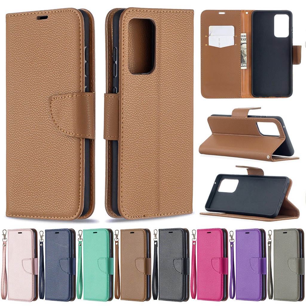 Bao da điện thoại thiết kế thời trang tiện lợi cho Samsung Galaxy A72 A52 A52S 5G A32 A02S A02 M02