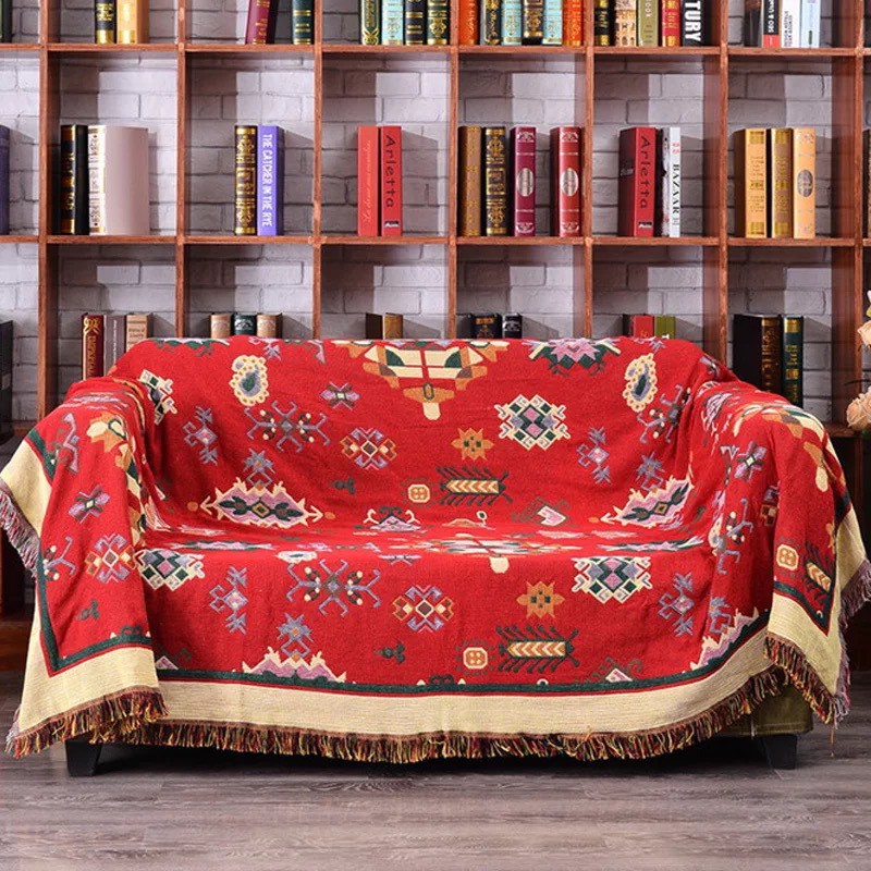 [ẢNH THẬT] Thảm vintage thổ cẩm phủ sofa đa năng